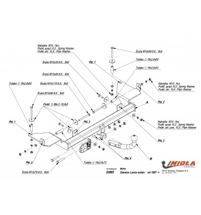 Фаркоп Oris для Chevrolet Lanos/Daewoo Lanos/Sens