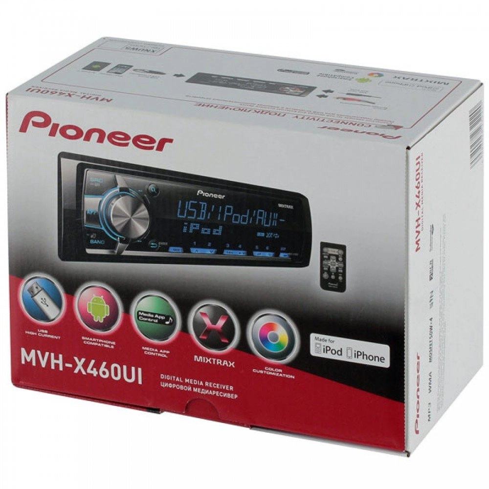 Автомобильный цифровой медиа-ресивер PIONEER MVH-X460UI