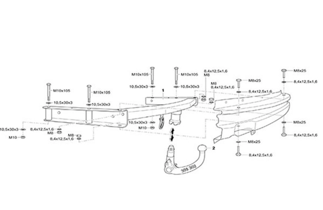 Фаркоп BOSAL 3551-A для Audi Q5 1