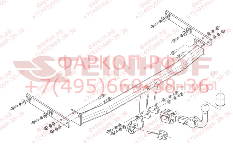 Фаркоп Lider Plus для RENAULT SCENIC 2 (JM) 2003-2009