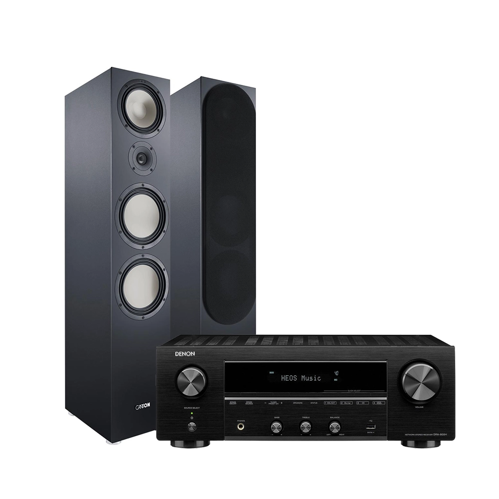 Комплект стерео DENON DRA800HBKE2 Canton GLE 90, black