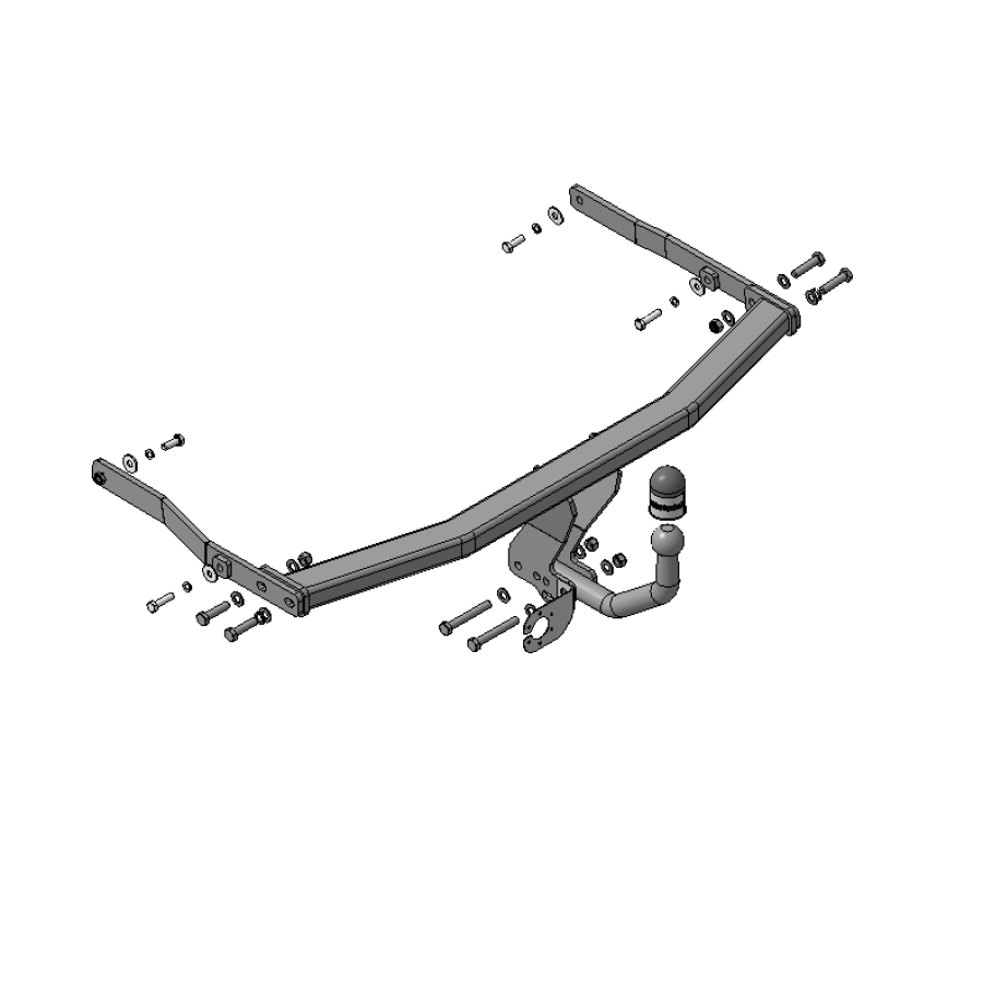 Фаркоп Renault Megane III хетчбек 2008-2016, Scenic/Grand Scenic 2/3  2003-2016 - 91708-A Motodor купить в Москве