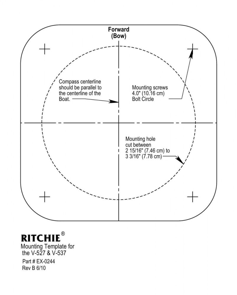 Компас Ritchie Explorer, черный корпус синий циферблат