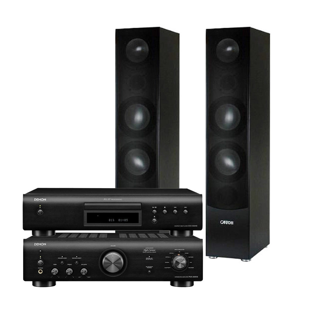 Комплект стерео DENON PMA600NEBKE2DCD600NEBKE2 Canton GLE 490.2, black