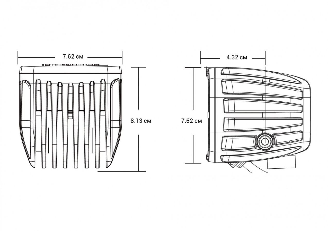 SAE-Серия Dually (4 диода) Селективный жёлтый противотуманный свет (2 шт.)