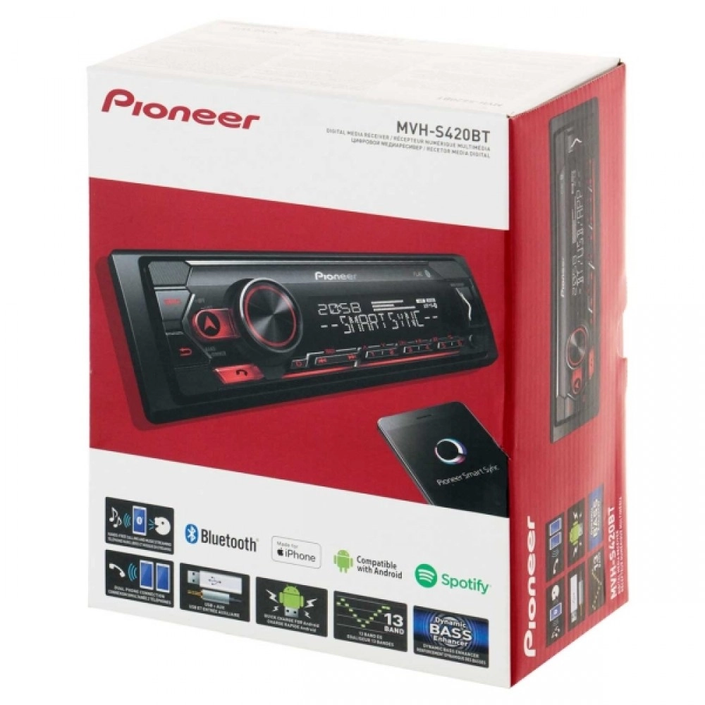 Автомобильный цифровой медиа-ресивер PIONEER MVH-S420BT