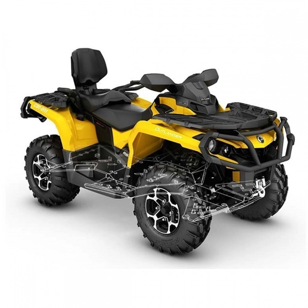 Пластиковая защита днища KTZ для BRP Can Am OUTLANDER G2 MAX 650/850/1000  (2012 — 2016)