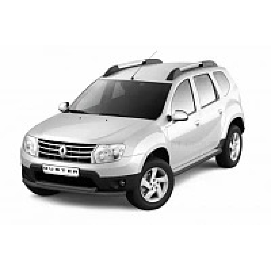 Защита порогов с алюм. площадкой d=51 мм «Эстонец» ШАГРЕНЬ (ППК) Renault  Duster 2012-2020, Nissan Terrano 2014-