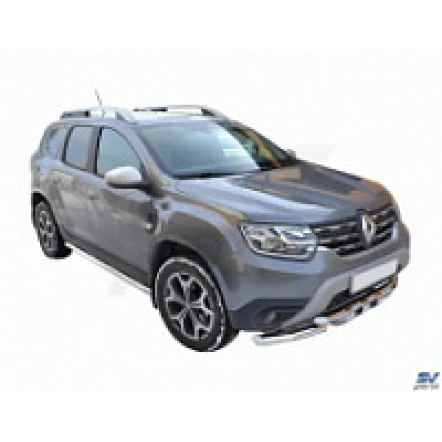 Защита порогов прямая d=63 мм ИСКРА (ППК) Renault Duster 2021-