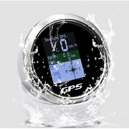 Электронный GPS спидометр для лодки, катера, яхты черный